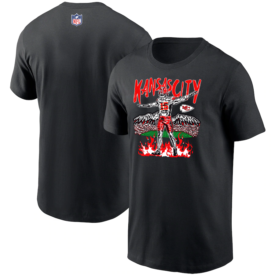 Men 2024 NFL Kansas City Chiefs T shirts black style 3